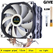 X79 2011 CPU 쿨러 4 히트 파이프 120mm 핀 PWM RGB 인텔 LGA 775 1155 1356 AMD3 AM4 냉각 팬 PC Quie, 02 2 FAN_05 3pin LAG 1200 1700