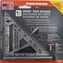 Swanson Tool Co 11.4cm(4-1/2인치) 트림 스피드 스퀘어 모델 S0145127508
