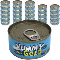 야미야미 골드 고양이 간식캔, 참치+글루코사민 혼합맛, 24개