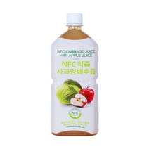 파모빗 사과 양배추즙 NFC 저온 착즙 100% 1000ml, 6병