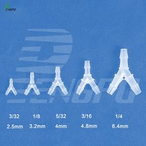 공압 부품 Y모양 3 방향 플라스틱 파가도 피팅 수입 PP 진공 펌프 티 커넥터 공압 부품 사용, 01 Metric 2.5mm