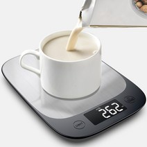 디지털 저울 5kg 무게 스테인레스 스틸 전자 측정 도구 LED 디스플레이 주방 천칭, 한개옵션0, 한개옵션1