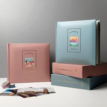 대용량 4X6 양장 포켓 고급 앨범 사진첩 No. 331287EA, 블루