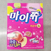 크라운 마이쥬 대용량 젤리 박스 896g 복숭아 포도 마이쭈 개별포장(약216개), 복숭아맛, 1세트