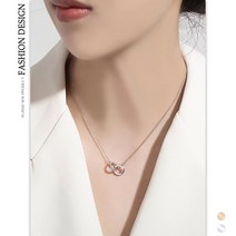 목걸이 더블 링 실버목걸이 여자목걸이 모이사나이트목걸이 다이아목걸이 프로포즈선물 예물목걸이