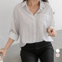 [나크21] 스트라이프 셔츠 블라우스 NK11-T-42