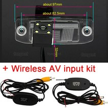 차량 후방 뷰 백업 주차 후진 카메라 현대 기아 스포티지 R 카렌스 보레고 소렌토 오피러스 모하비 K3 씨드 모하비용, 2.4led Wireless