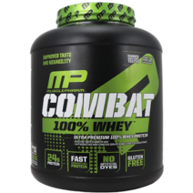 mp 머슬 팜 Combat 컴벳 100% 웨이 프로틴 2.27kg 초코 우유 맛 wpi wpc 분리 유청 1회 단백질 24g 70서빙, 1개