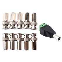 10 PCS 2.1x5.5mm 남성 잭 DC 전원 어댑터 CCTV 카메라 및 10x 트위스트 - 온 BNC 남성 동축 커넥터 CCTV RG59, 하나, 보여진 바와 같이