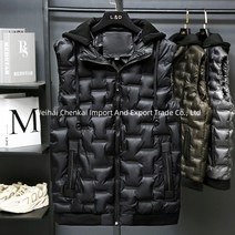 축구 반팔 경량 패딩조끼 악어 브랜드 가을 겨울 새로운 남성 코튼 조끼 자켓 민소매 다운 양복 조끼 자켓 남성 캐주얼 조끼 코트 플러스 사이즈 8XL 141