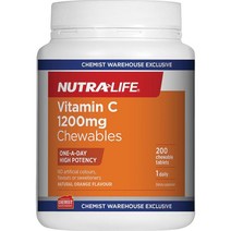 Nutra-Life 뉴트라라이프 비타민 C 1200mg 하이 프로턴시 200 정 뉴질랜드 Vitamin C 1200mg High Potency 200 Tablets