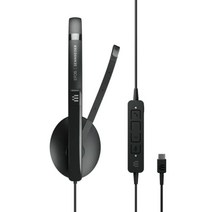 EPOS | Sennheiser Adapt 160 ANC USB-C (1000220) 유선 양면 헤드셋 - USB-C 연결 UC 최적화 - 액티브 노이즈 캔슬링 - 통화 제어
