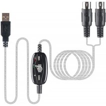 USB to MIDI 케이블 변환기 2 in 1 PC Synthesizer 음악 스튜디오 키보드 인터페이스 와이어 플매트 카펫 러그 컨트롤러 어댑터 코드 16 Channe, [01] Black