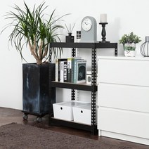 하트랙 무볼트 앵글 600x600x900x3단 선반 매립형, 블랙