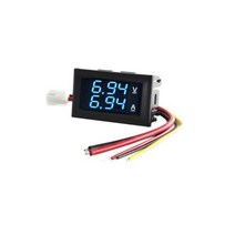 분광계 광도계 적외선 DC 100V 10A 전압계 전류계 파란색 + 빨간색 LED 앰프 듀얼 디지털 게이지, Blue-Blue