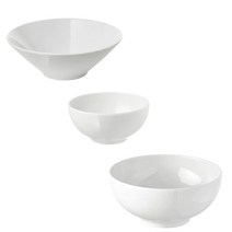 파스타그릇 밥공기 면기 도자기 플레이팅 씨리얼 우동 국수 라면 IKEA 365+이케아, 3그릇 화이트19 cm