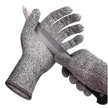 레벨 5등급 다용도 베임방지 호신용 방검장갑 주방 육가공 산업현장 작업장갑, 회색 XL, 1개