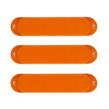 FLEOR-구멍 없음 플라스틱 기타 싱글 코일 픽업 커버 FD ST 스타일 부품 11 가지 색상 옵션 3 개, 07 Orange