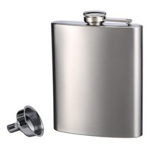 Top Shelf Flasks Stainless Steel Flask Funnel Set 8 oz, 1