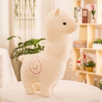 25cm 알파카 6색 동물 인형 면화 인형 홈 오피스 장식, 하얀색