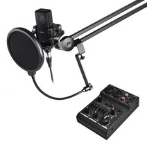 아리스노보 UMC260PRO 콘덴서마이크 26mm다이어프램 XLR 보컬 ASMR 방송장비, MIX2_접이식(260프로+MIX2+KH38+PF02)