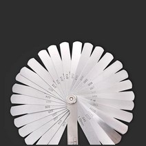 고정밀 메트릭 필러 게이지 0.02-1mm 32 블레이드 측정 도구 손이 닿기 어려운 부분 측정을 위한 엄지 노치 1 개