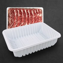 LA갈비 트레이 2kg 50개 정육포장 PP용기 정육점 진열트레이 고기선물세트포장 갈비용기 LA-2, 검정