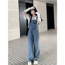 멜빵바지 청 와이드 팬츠 봄을 입다 주목받는 봄 나들이 20대 청소년 캠핑 요즘 유행