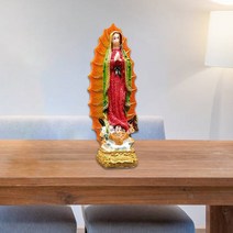 은총 성모상 천주교 마리아상 축일선물 가톨릭성물 아름다운 과달루페 성모 마리아 동상 조각 수지 입상, 01 Yellow