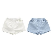 [남녀공용] 린넨3부팬츠2종세트 유아 시원 면 마바지 국내제작