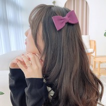 슈가 리본 헤어핀 집게핀 앞머리 옆머리 포인트 미니 명품 고급 기본 컬러 핸드메이드 삔