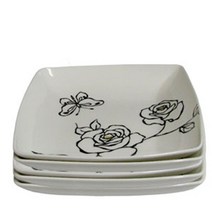 철기아트 파스타 멜라민 도자기 플레이팅 플라스틱 그릇 포트메리온 스텐 식기 3p 반찬 중, 1개