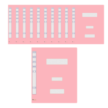 인터탑 종이정부화일 문서보관상자 PP화스너화일 플라스틱정부 당일, PP 정부문서파일 대용량 분홍색, (30개)1팩