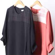 빅사이즈 옷 밑단플리츠8부원피스 21D518B 여성