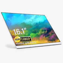 게이밍모니터 와이드 모니터 커브드 16.1 인치 1080P 휴대용 LCD Xbox 시리즈 X PS4 스위치 HDMI 디스플레, 01 XW-161 S_05 EU 플러그