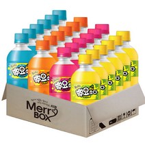 [메리박스] 어린이 탄산음료 4종 뿌요소다 24개입(소다x6+오렌지x6+솜사탕x6+파인애플x6), 1세트