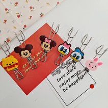 캐릭터 미키 미니 도날드 푸우 피글렛 6종 다용도 스텐 고리집게 후크집게 클립 마스크보관 걸이, 도날드덕