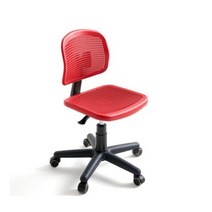허리에좋은의자 팔걸이없는 매쉬의자 높낮이조절 바퀴 사무실 편한책상의자 회전, 레드
