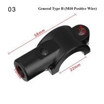 전기자전거스로틀 높은 품질 4 휠러 2x22mm M10 미러 마운트 홀더 오토바이 핸들에 대 한 브래킷 클램프, [03] 3