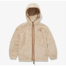 (국내매장판/AS가능) 노스페이스 컴포티 플릭스 후디 후드티 뽀글이 집업 키즈 주니어 베이지 아우터