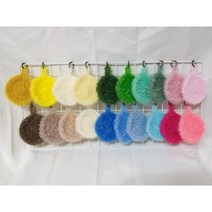 [뽐내고싶은날] 손뜨개 핸드메이드 수세미 아크릴 단면 2겹 8개 세트(랜덤색상), 개별포장안함(랜덤색상+1개더)