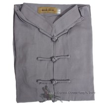 무술 도복 남녀공용 부드러운 코튼 태극권 정장 쿵푸 우슈 유니폼 윙춘 재킷 바지, gray shortsleeves+M