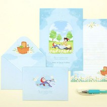 곰신기념일 이벤트 빨간머리앤 편지지 세트 5개 특이한편지, 01)퍼플