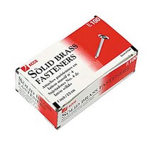 ACCO Solid Brass Paper Fasteners 1 Inch Capacity 100 Fasteners per Box (A7071504)