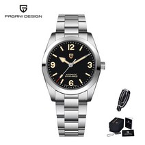30대 남자시계 명품 럭셔리 쿼츠 시계 PAGANI DESIGN-남성용 자동 기계식 36MM NH35 사파이어 스테인레스 스틸 AR 코팅 20 바 년