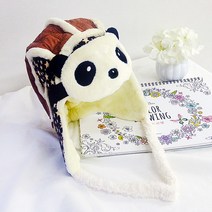 백운홈쇼핑 겨울 아동 팬더 방한모자