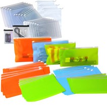 고주파 슬라이드 PVC 칼라지퍼백 주황25x17cm 10장