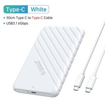 SSD 외장하드 ORICO SSD 하드 드라이브 인클로저 MicroB USB 3.0 2.5인치 외부 저장 장치 HDD 케이스 SATA, 09 Type-C to Type-C, 한개옵션1