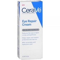 CeraVe 아이 리페어 크림 | 2팩 (각 14.2g/0.5온스) 다크 서클 붓기를 위한 무향, 0.5 Ounce (Pack of 3)