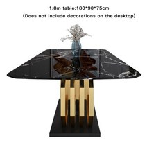 천연 대리석식탁 마블앤테이블 4인용 6인용 8인용 주방 현대식 이 있는 다이닝 세트 개의 의자 으로 만든 맞춤형 직사각형 이탈리아 사무실 회의 책상, 1.8m 테이블